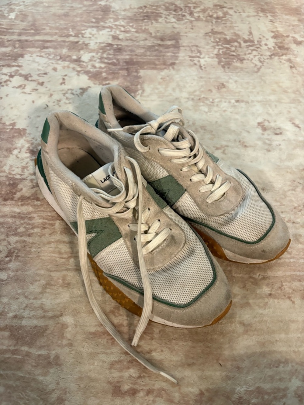 Lacoste White and Green Men's Sneakers